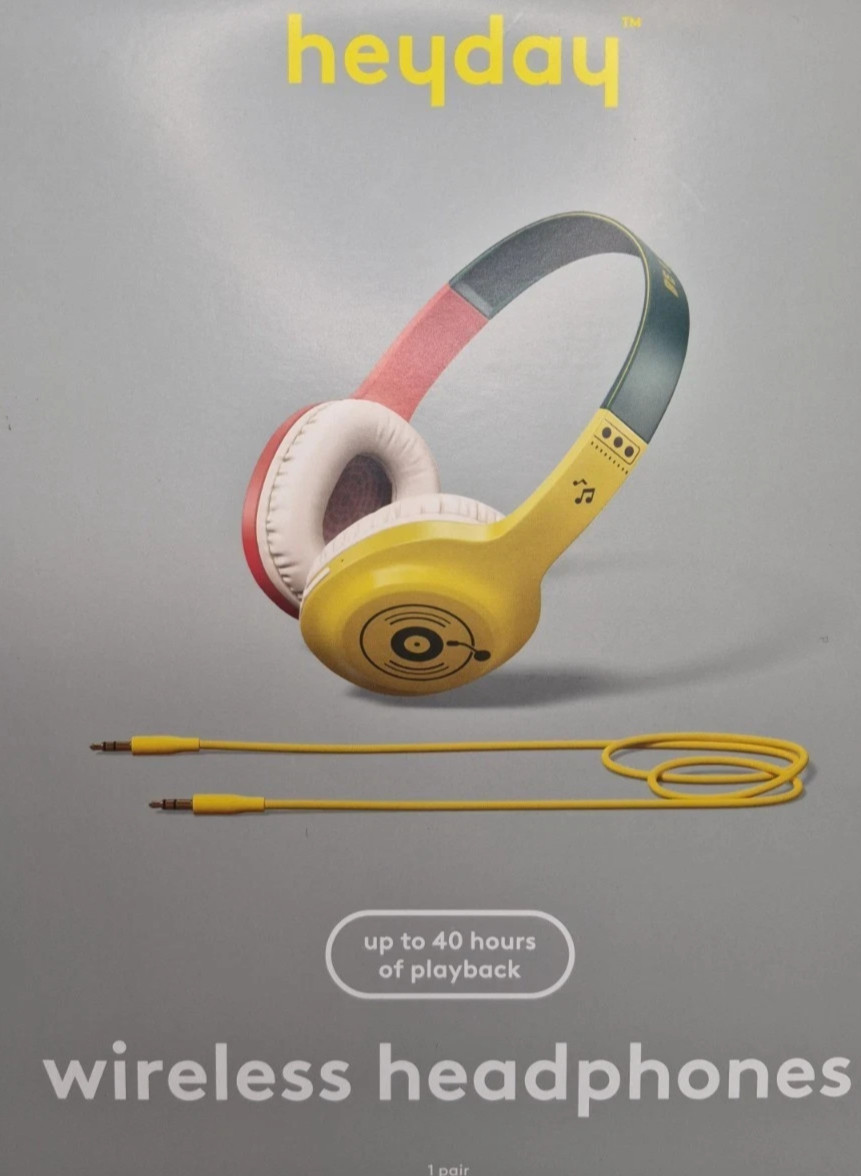 heyday Wireless Headphones Bluetooth 5.4 Multicolor Up to 40 Hours Playback AUX