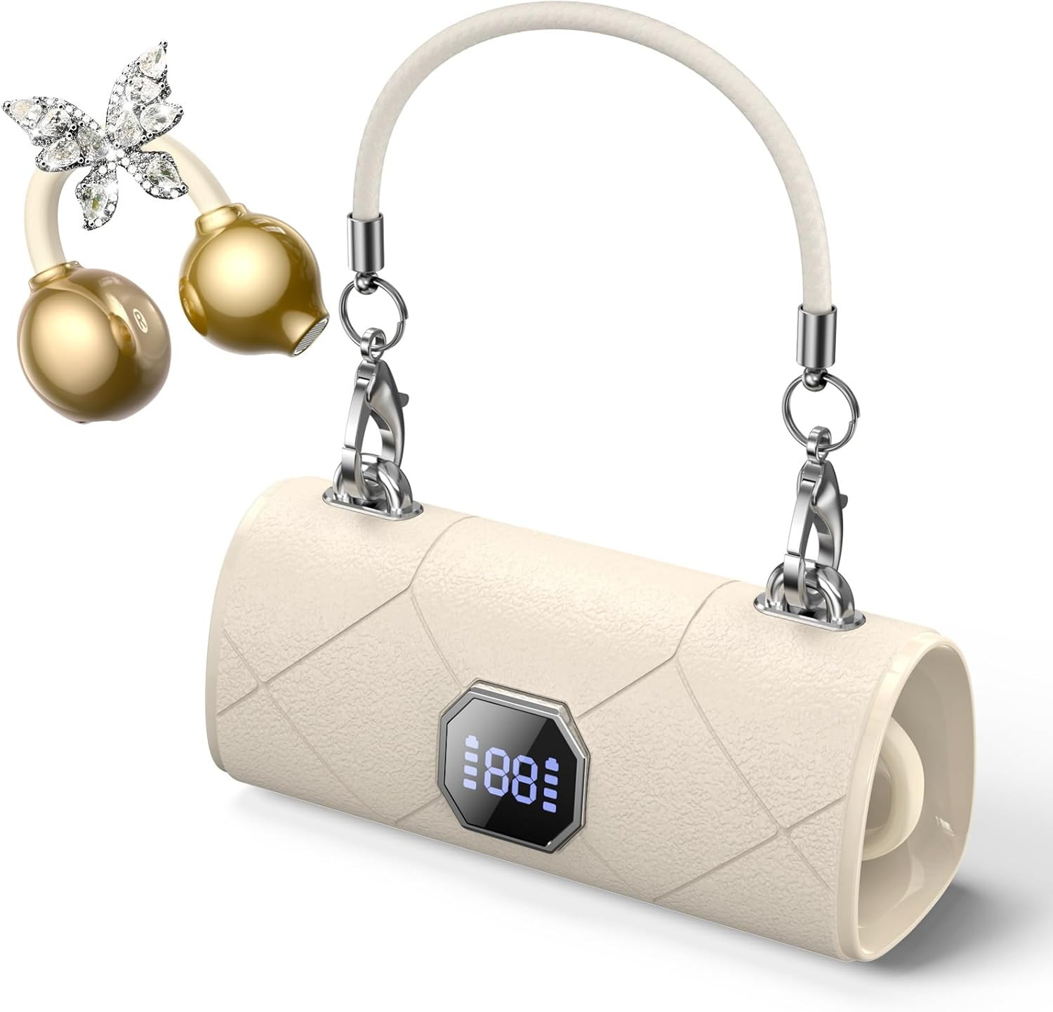 Alfu Bluetooth Wireless Open Ear Earbuds: Jewelry Clip on Headphones with Butter