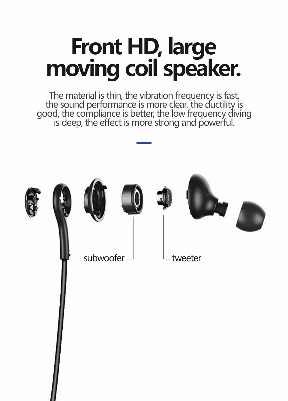 USB-C Type-C Wired Earphones In-Ear Headphones HiFi Stereo Mic For Samsung Galax