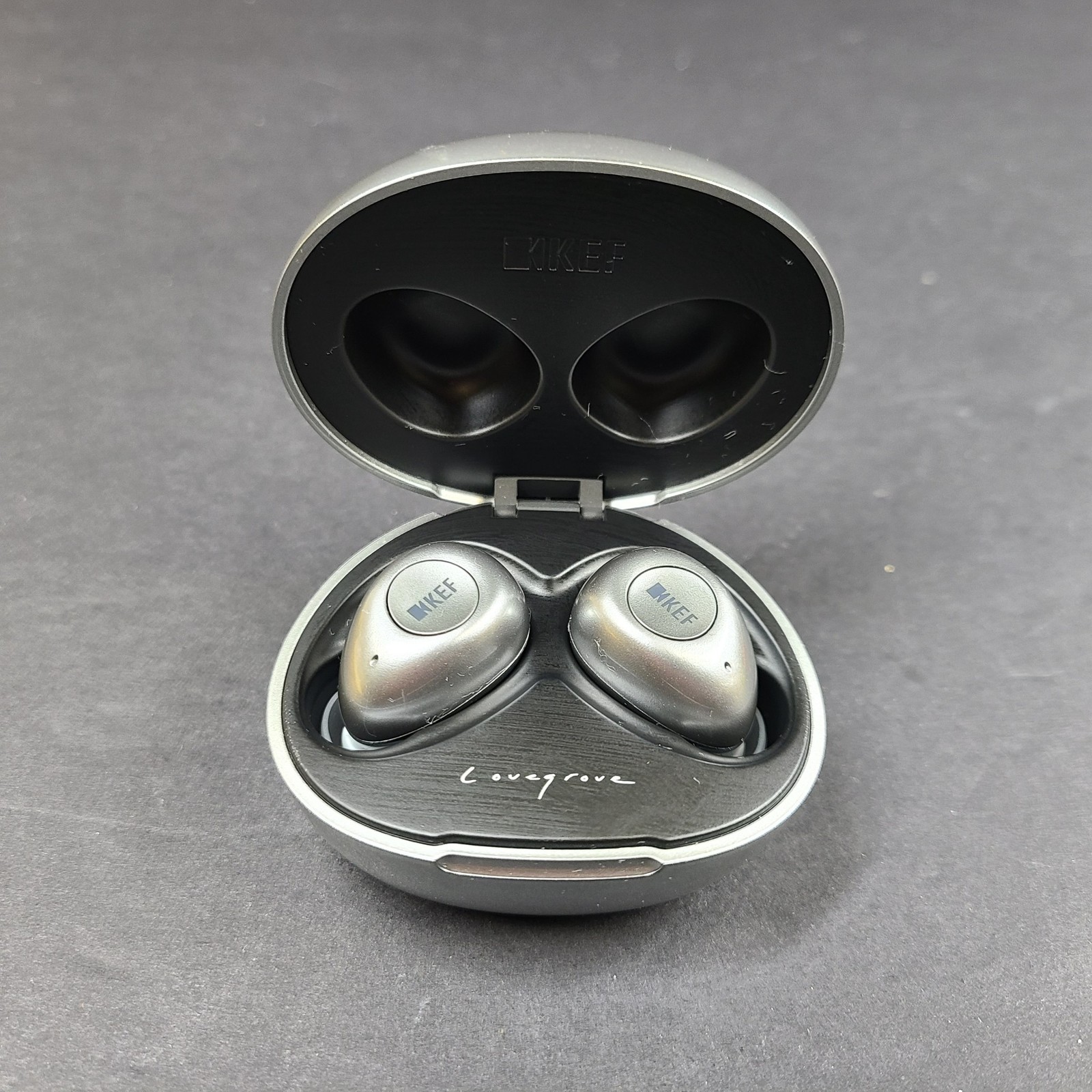 KEF Mu3 Noise Cancelling True Wireless Earphones Earbuds – Aluminium Silve