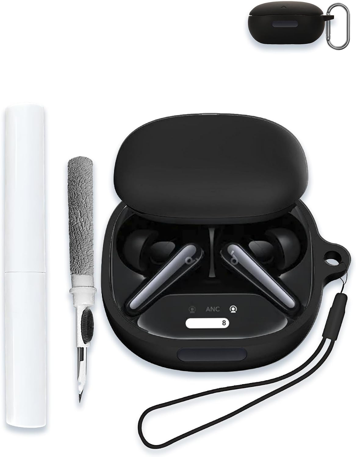 Case for Soundcore Liberty 4 Pro by Anker, Noise Cancelling Wireless Earbuds