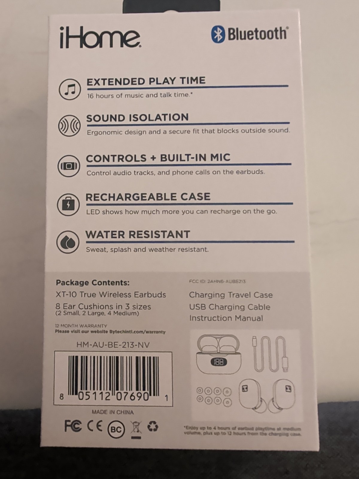 iHome HM-AU-BE-213-NV iHome True Wireless XT-10