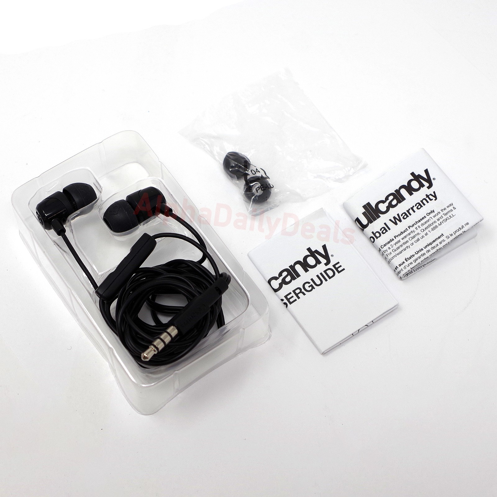 NEW Skullcandy Jib Wired Earbuds Microphone Remote Black 3.5mm Android Phones