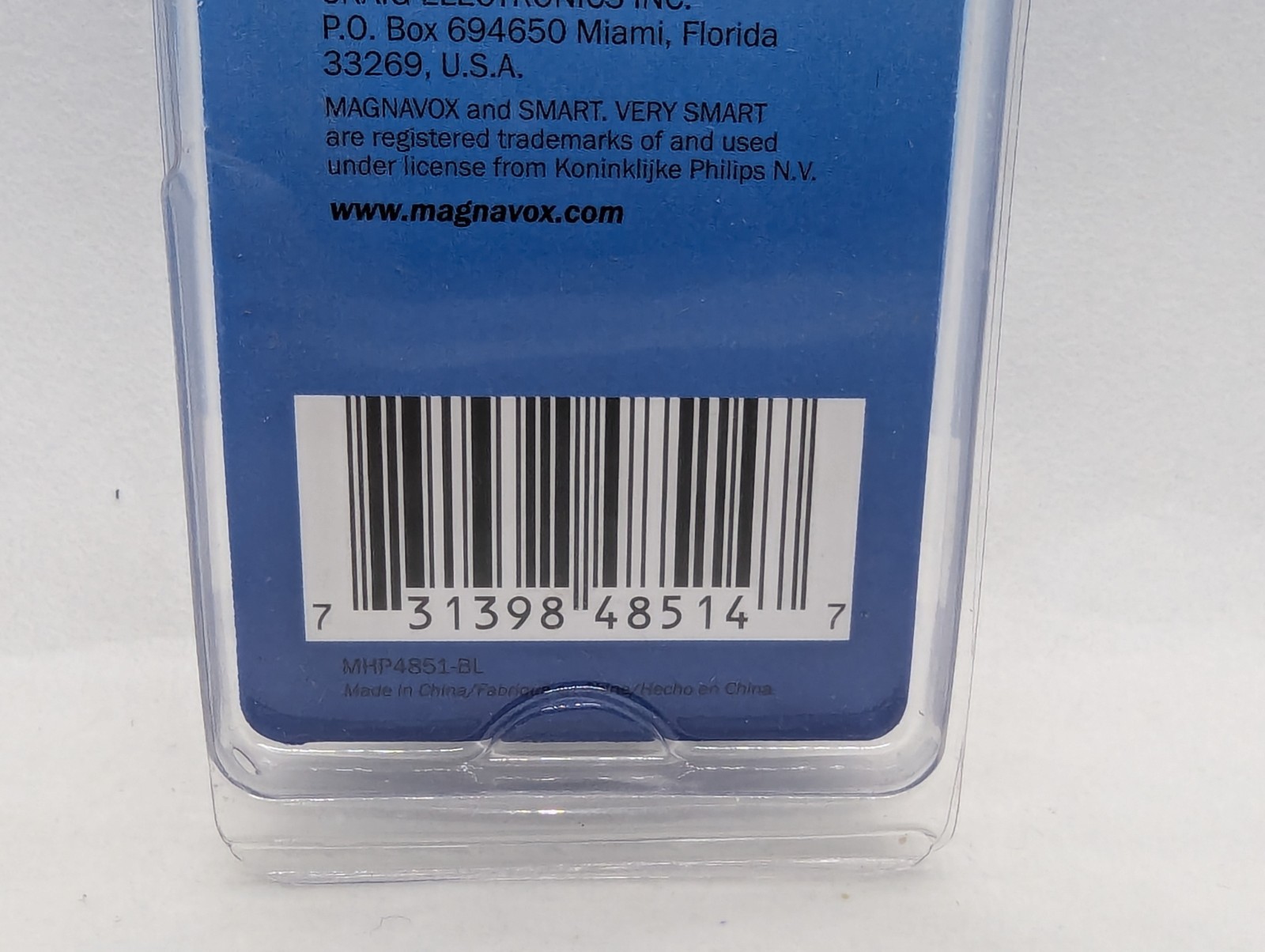 Magnavox Shuffle+ In Ear Headphone Clear Bass Earbuds Blue Handsfree New