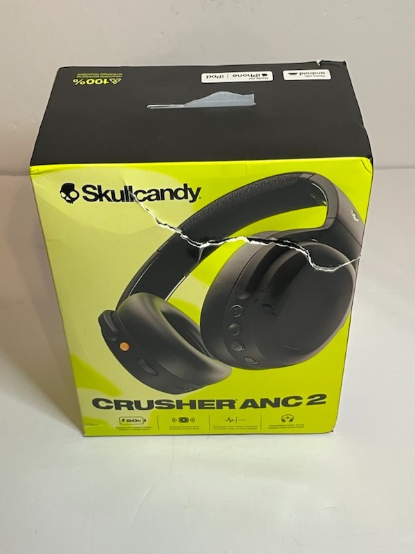 Skullcandy Crusher ANC 2 Noise Canceling Wireless Headphones Black Damaged BOX