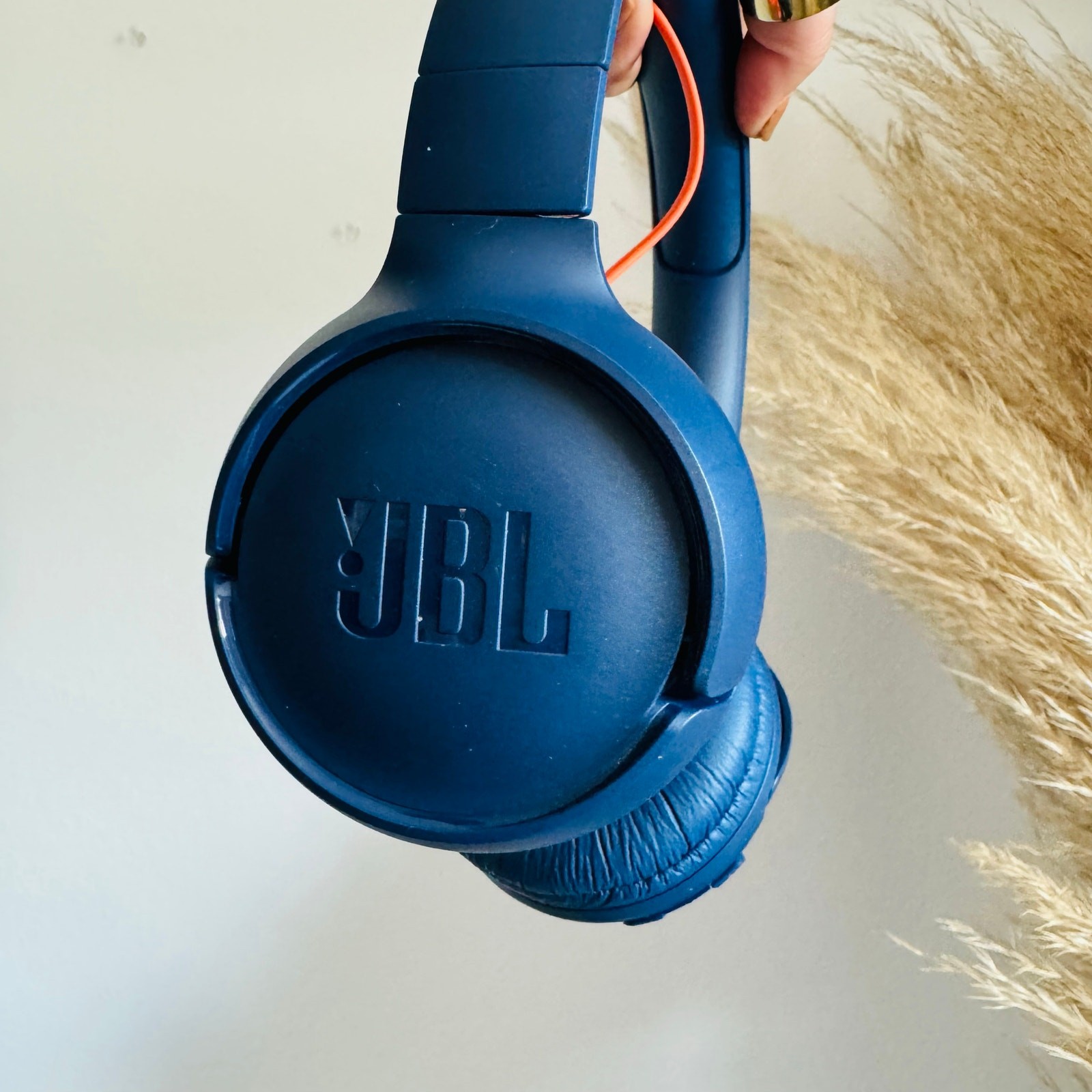 NEW JBL 510T Navy Blue Orange Wireless Bluetooth Over Ear Chunky Headphones