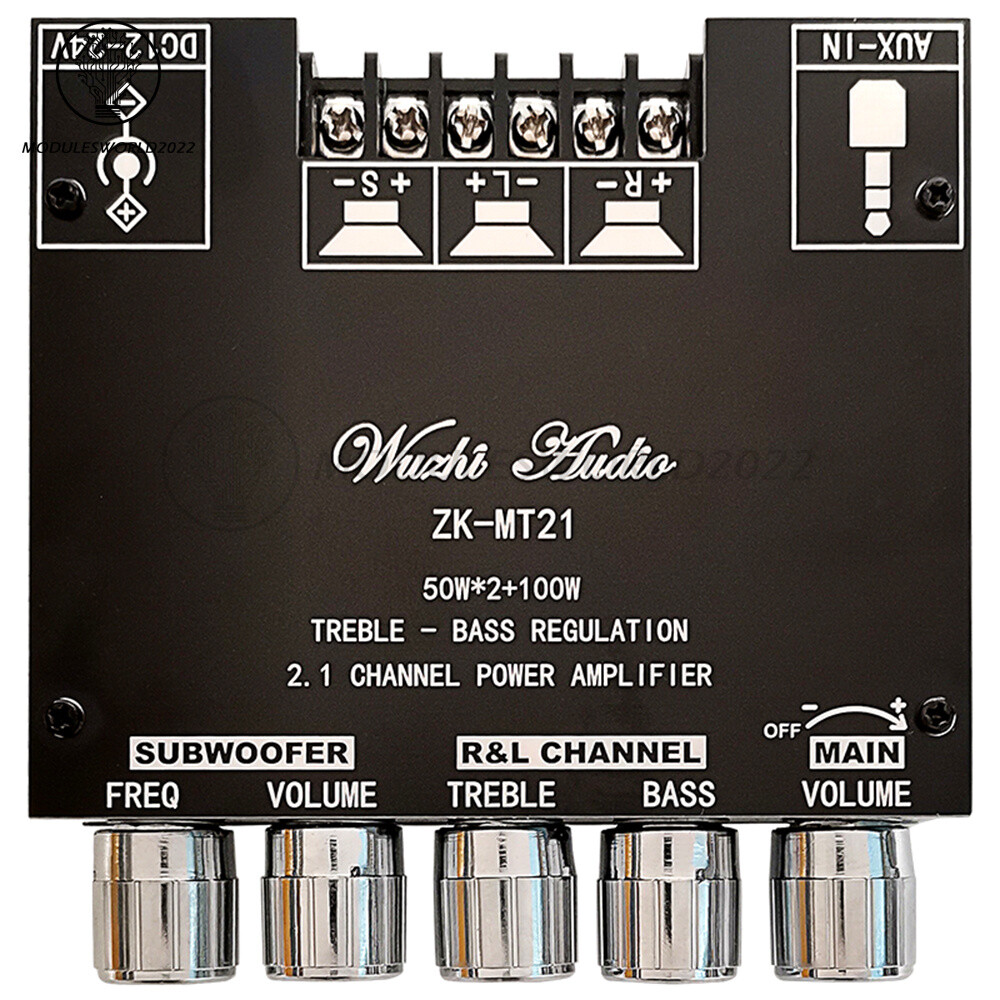 10*ZK-MT21 Bluetooth Audio Power Amplifier Board Subwoofer 2.1channel 50WX2+100W