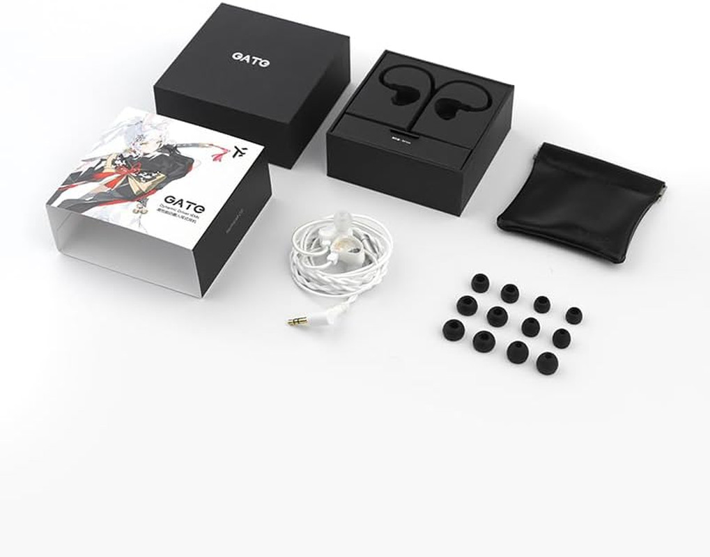 GATE Dynamic Driver In-Ear Headphone 3.5Mm Interchangeable Cable (White, No Mic)