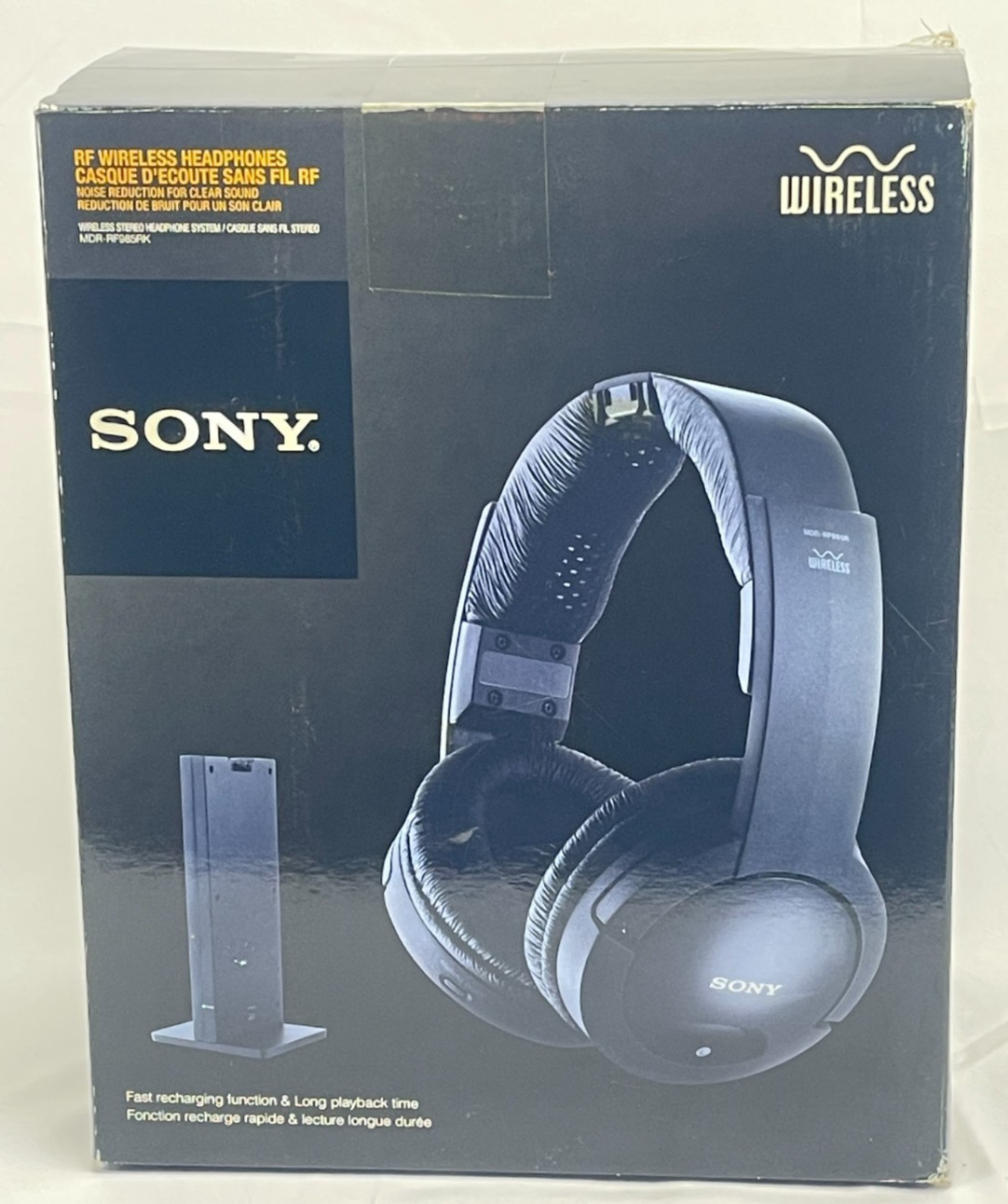 Sony MDR-RF985RK Wireless RF Headphones System w Base Open Box