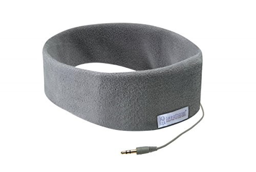 SleepPhones Medium Soft Gray Fleece Headphones for Sleeping and Relaxation