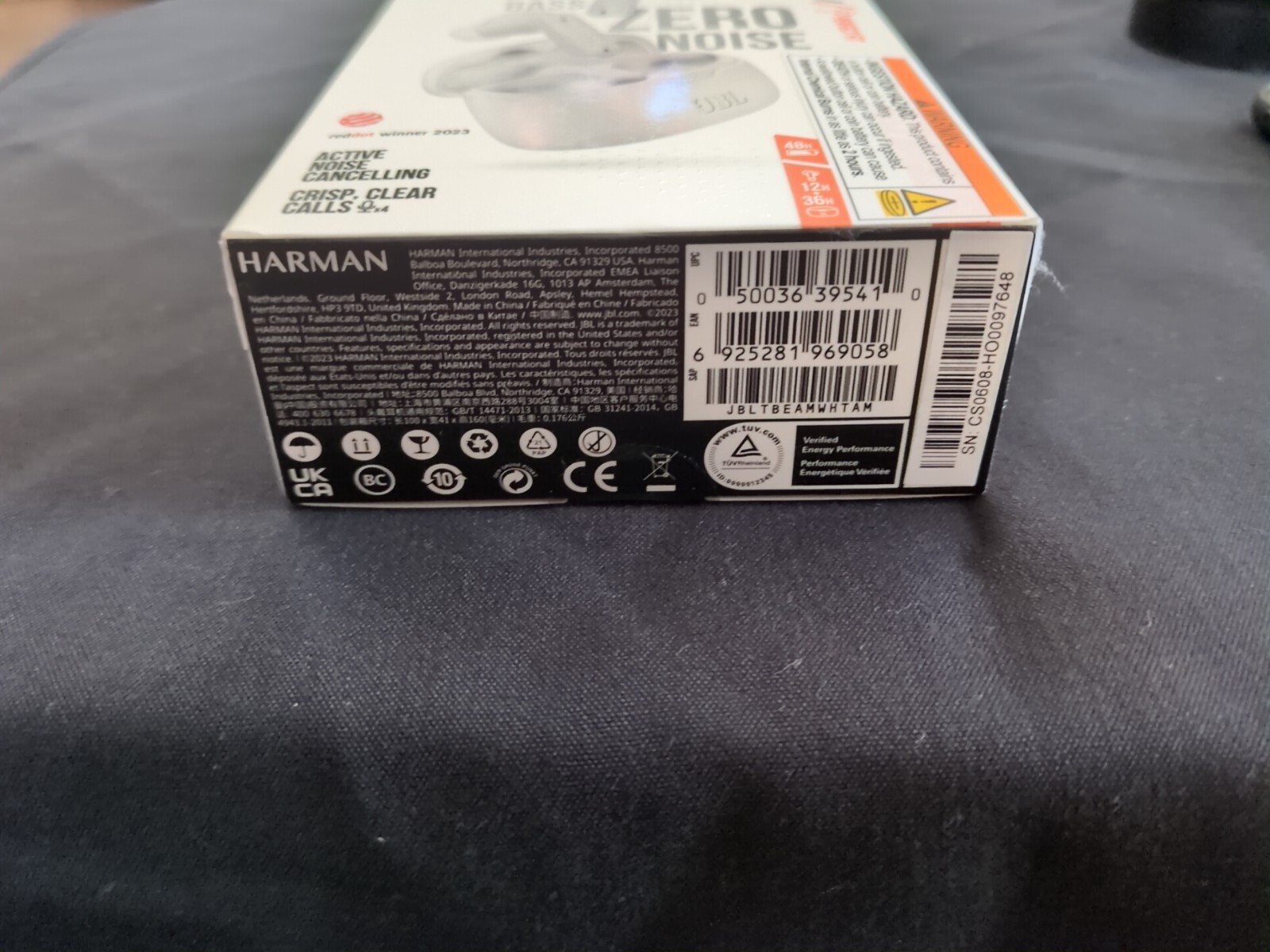 JBL Tune Beam Ear Buds Zero Noise Pure Bass Bluetooth Brand New – White