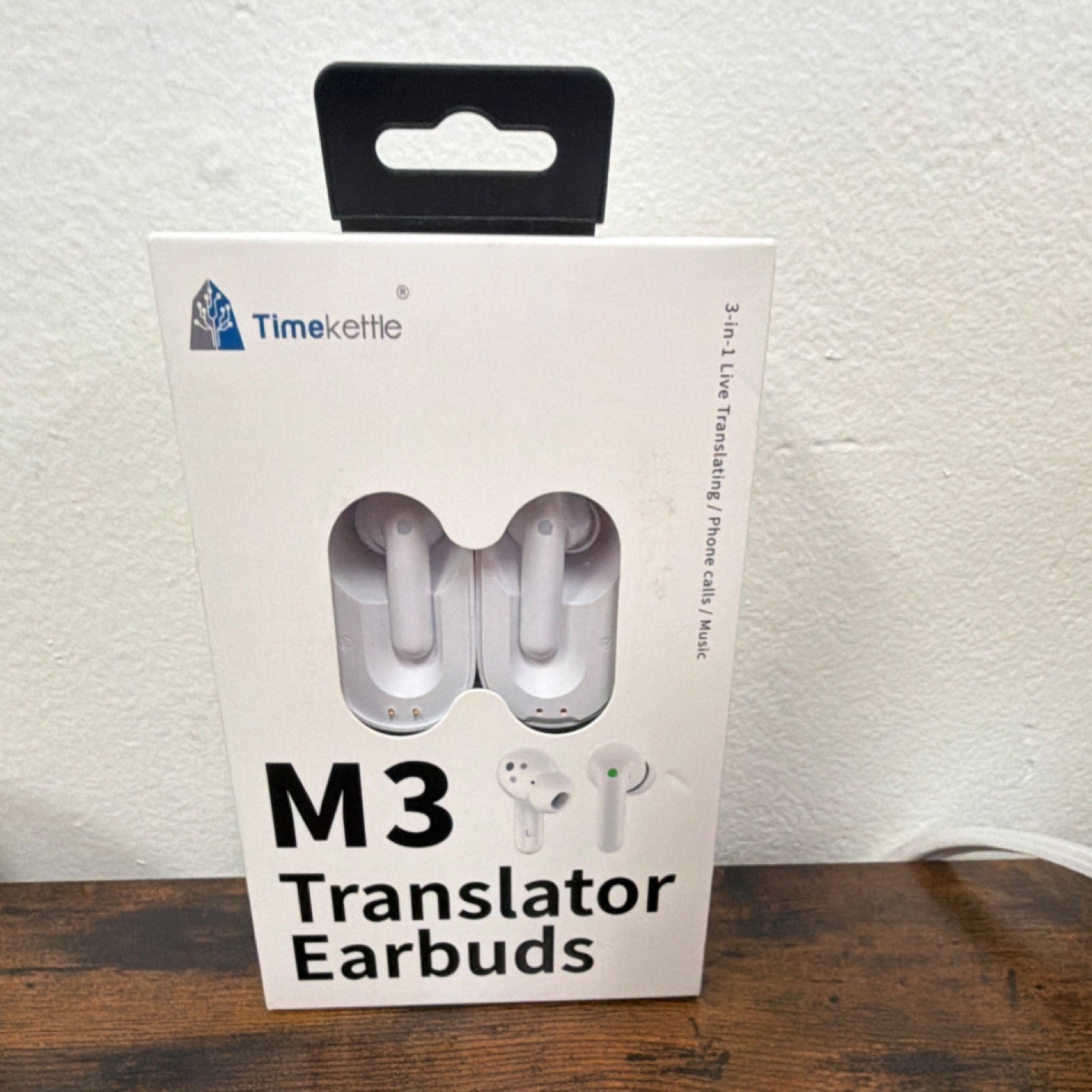 Timekettle M3 Translator Earbuds White Bluetooth Wireless In-Ear Noise Cancelli…