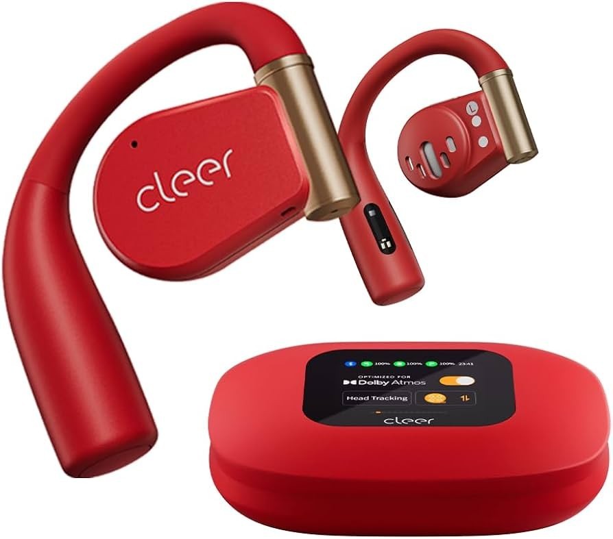 Cleer ARC 3 Sports Pro Open Ear Headphones (Red) Model: ARC3HRREDUS