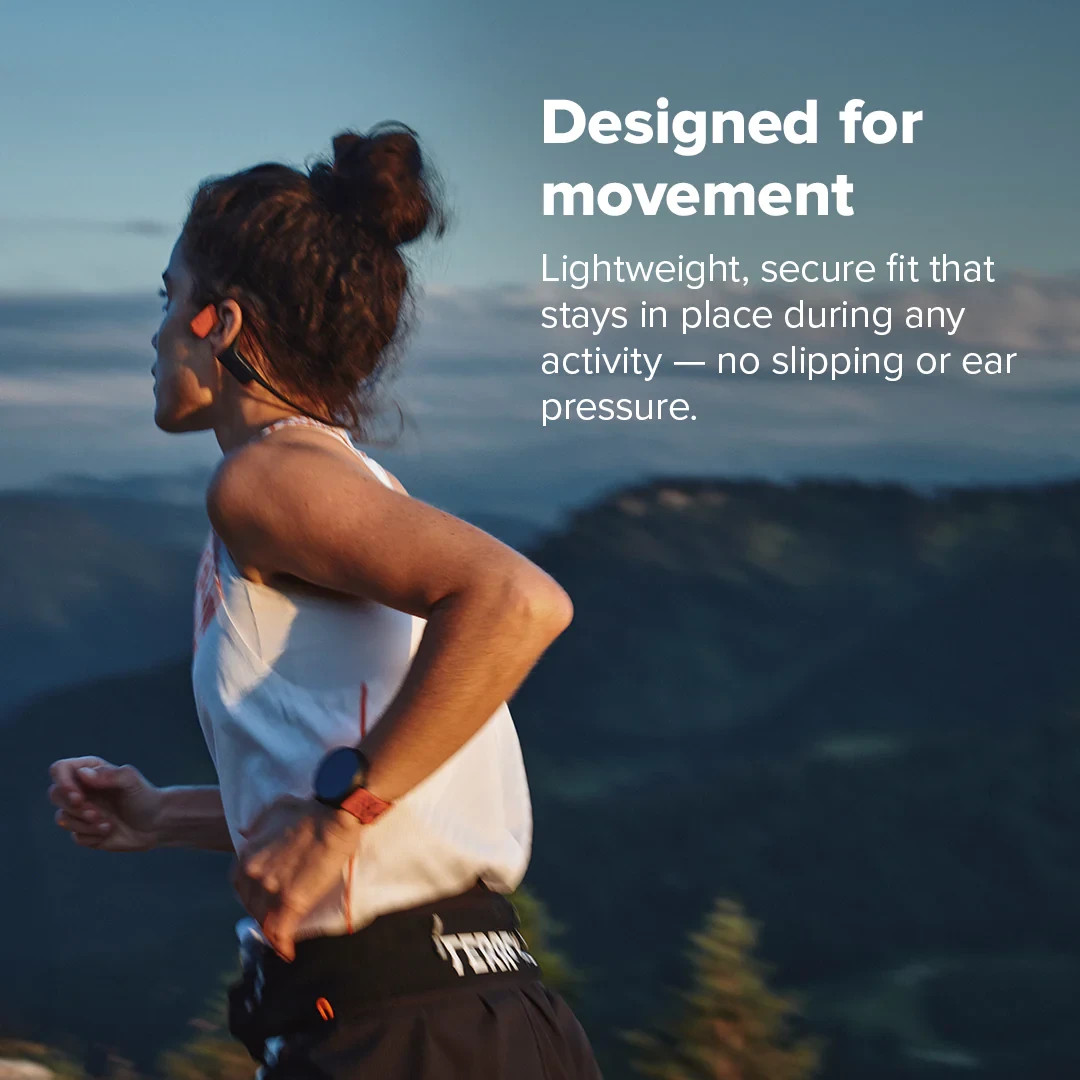 Suunto Wing 2 SS051260000 Bone Conduction w/ Powerbank Headphones – Coral Orange