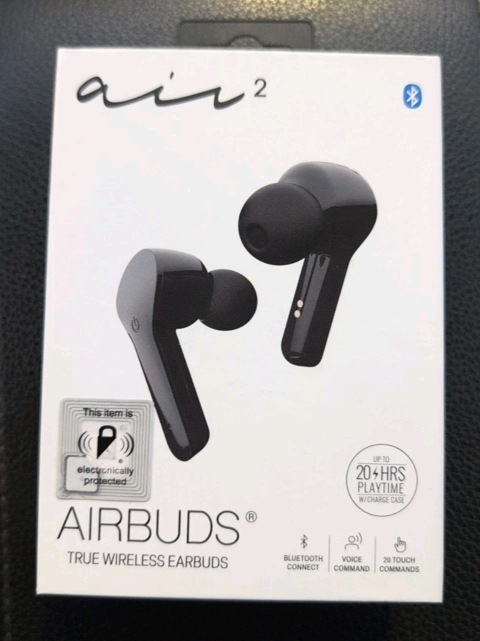 AIRBUDS True Wireless Earbuds AIR 2 2G Second Generation Black- Brand New