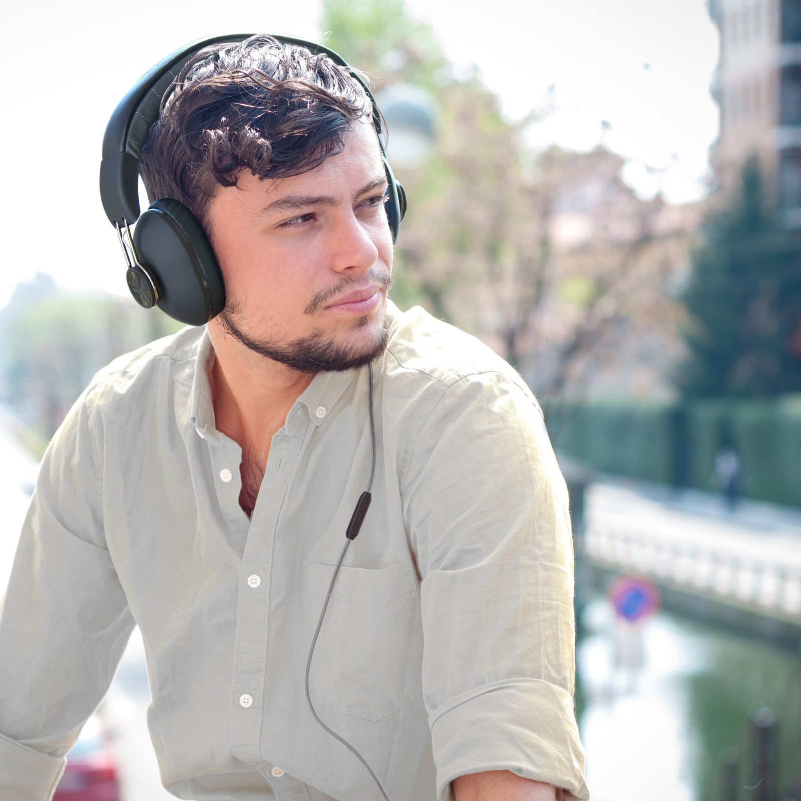 JLAB Audio Bombora Over-Ear Headphones with Universal Mic, Electronics