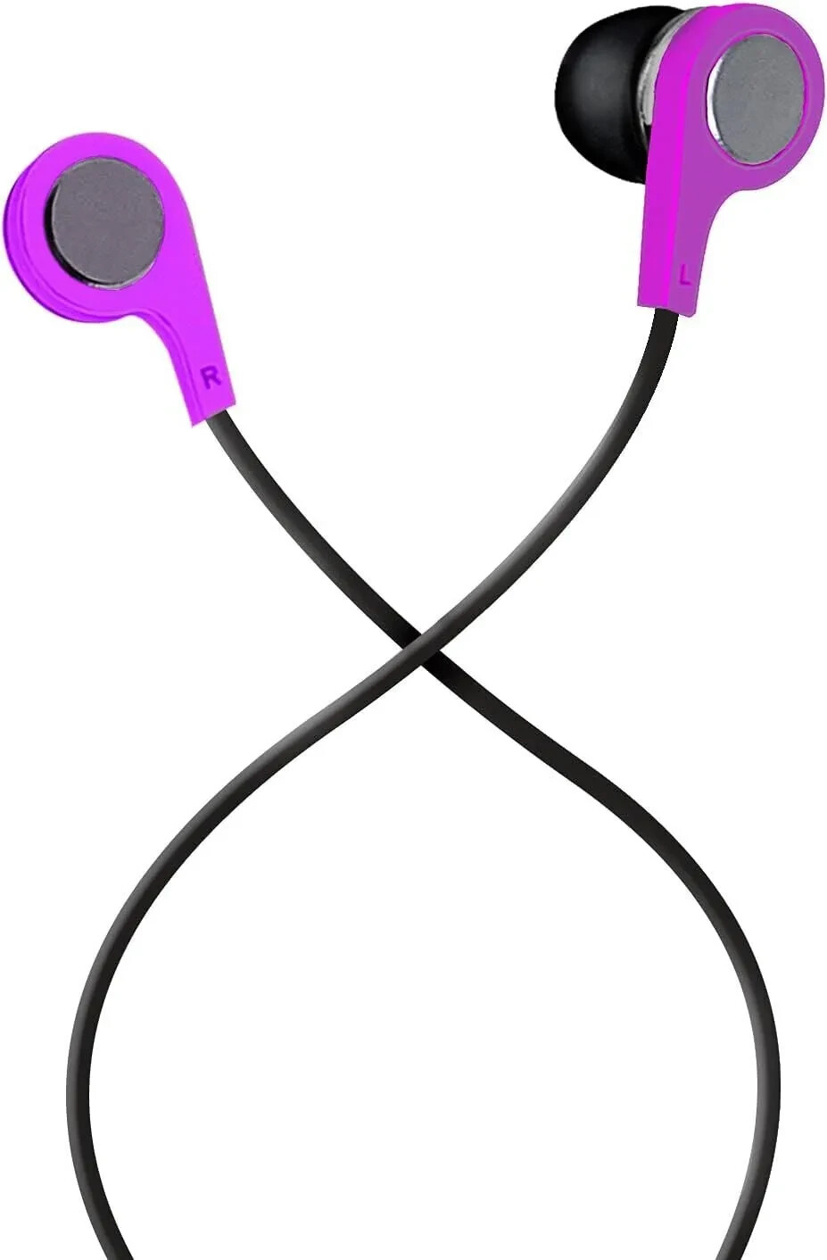 Maxell Bass 13 Heavy-Bass in-Ear Earbuds with Built-in Microphone – Purple