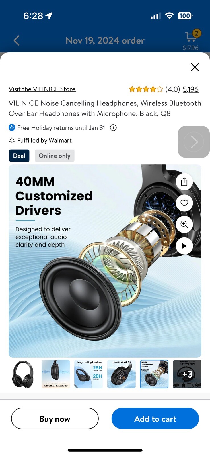 VILINICE Noise Cancelling Headphones