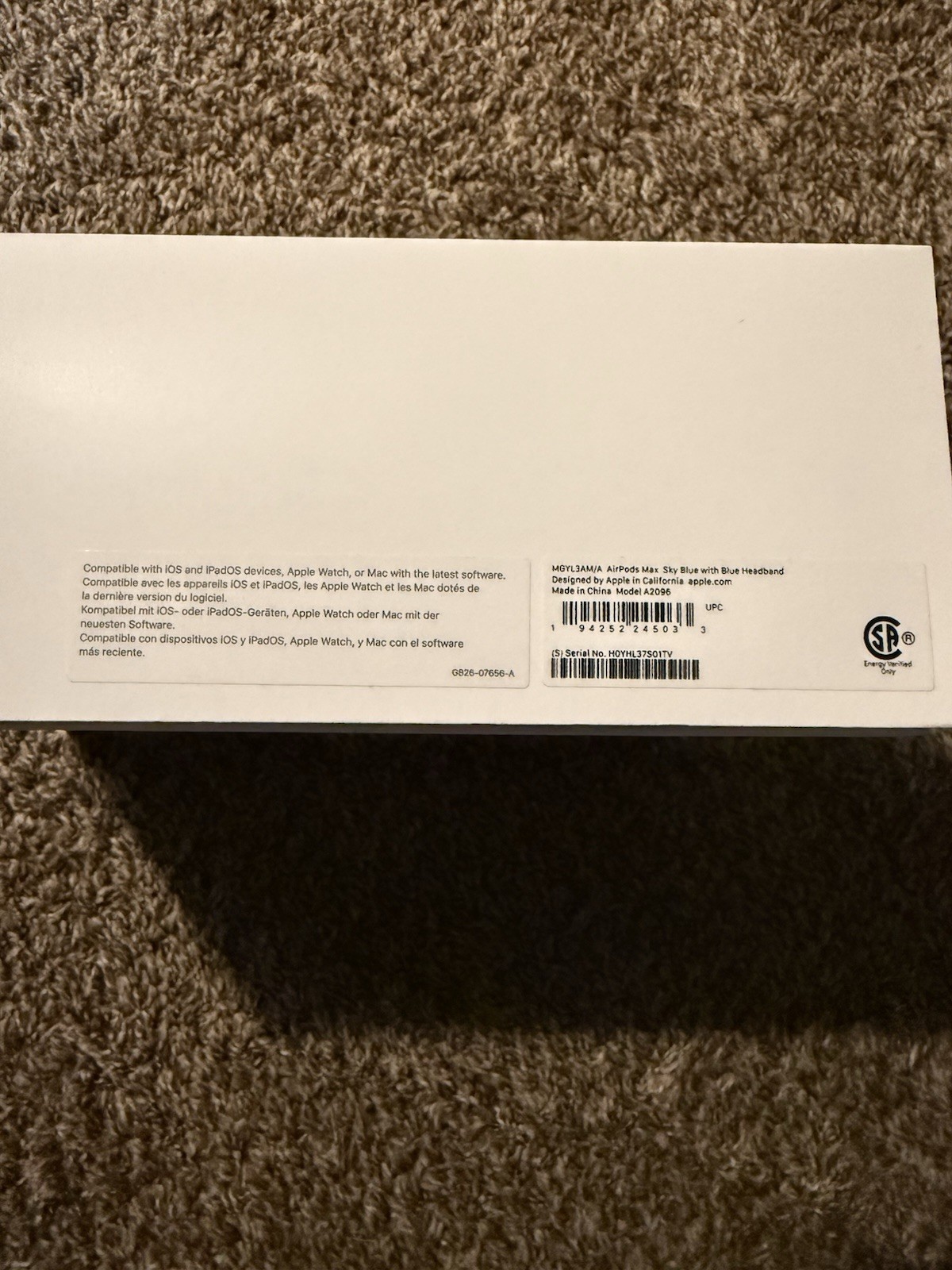 Apple AirPods Max Sky Blue with Charger and Extra Earmuffs!