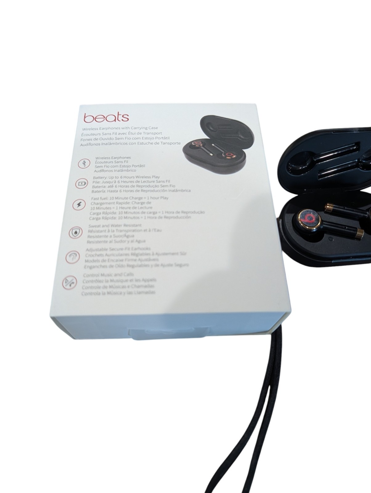 Beats Wireless Tour 3 Earbuds Black With Case + New Pads