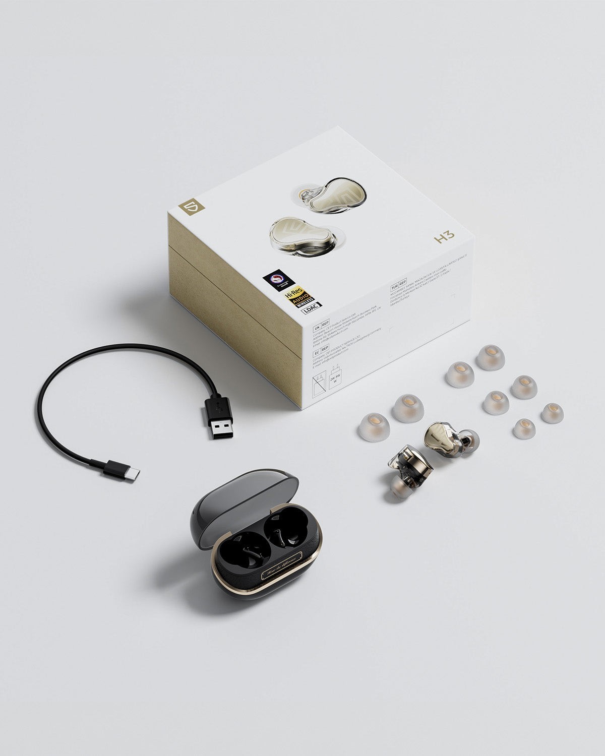 SOUNDPEATS H3 Wireless Earbuds Hybrid ANC Hi-Res LDAC Bluetooth Earphones
