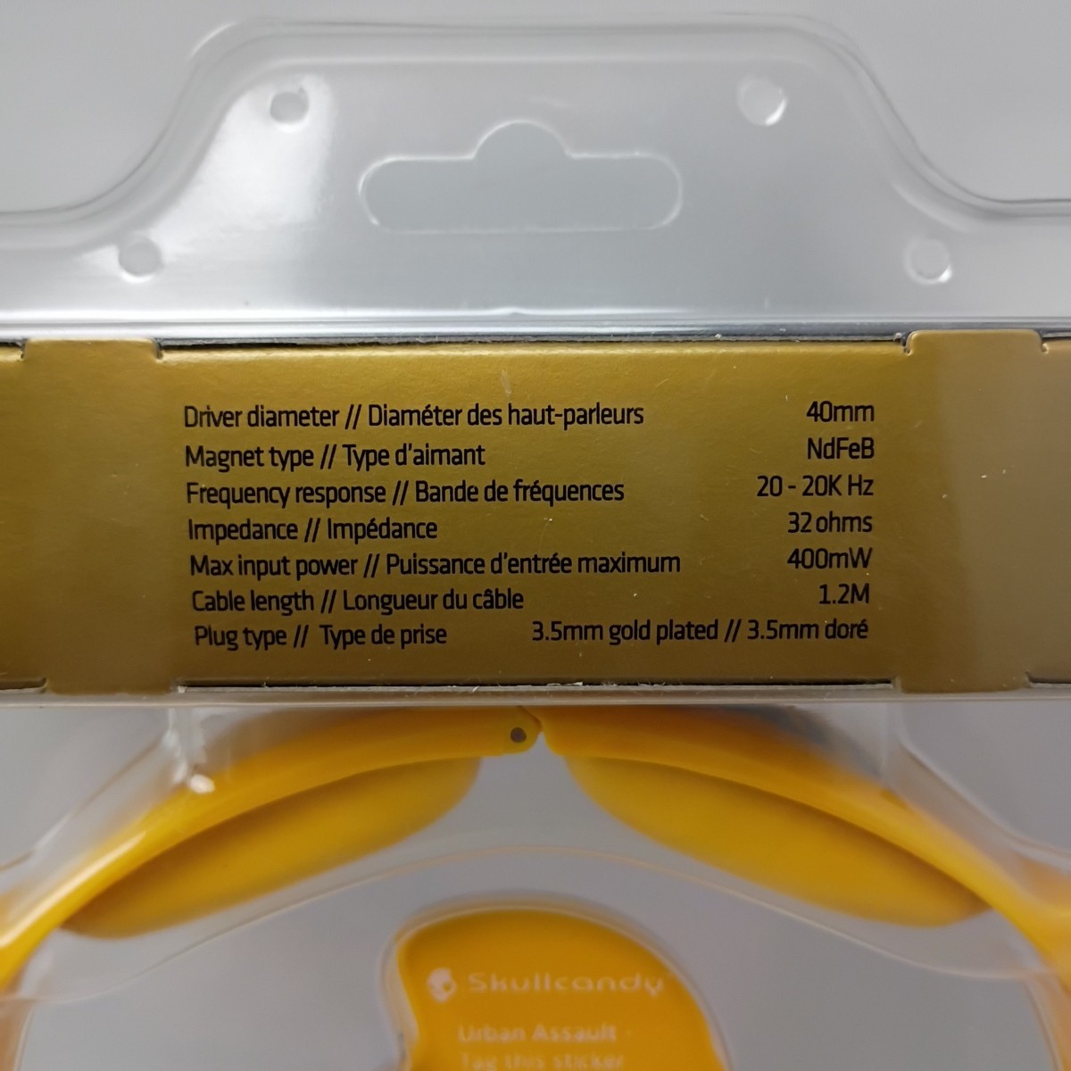 Skullcandy Lowrider On Ear Headphones 40mm New Sealed Yellow