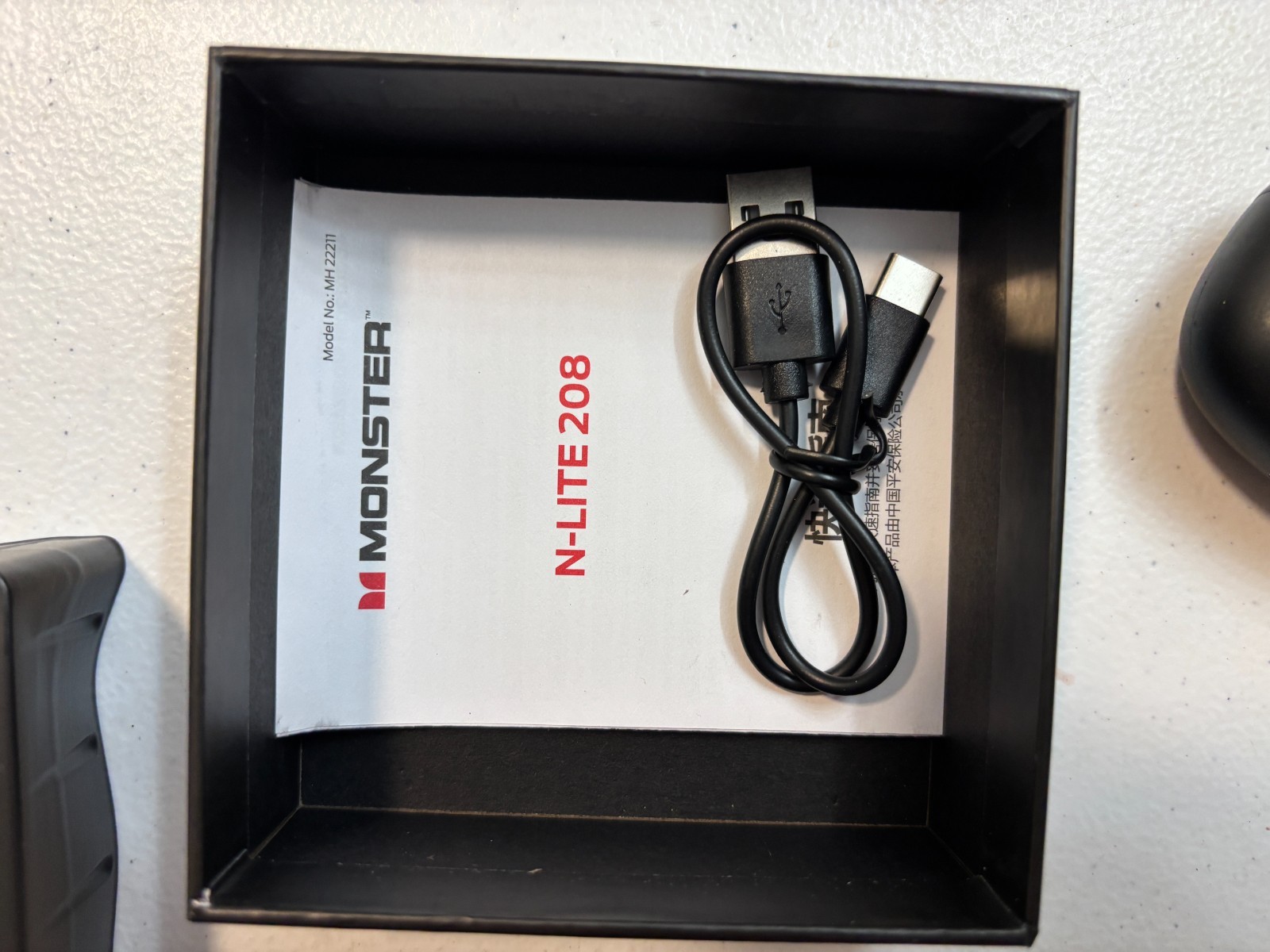 Monster N-Lite 208 Wireless Earbuds Bluetooth 5.4 Built-in Mic.