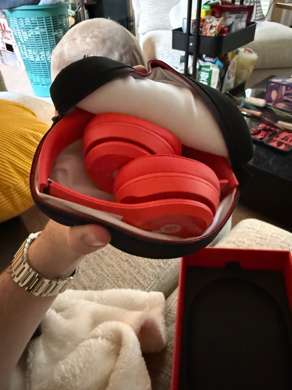 Beats Solo3 Wireless On-Ear Bluetooth Headphones Citrus Red OPEN BOX(NEW)