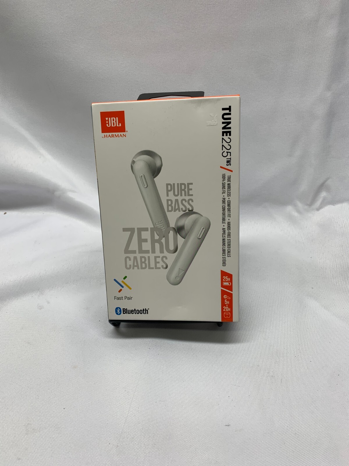 JBL Tune 225TWS Bluetooth Headphones-WHITE *New-Sealed