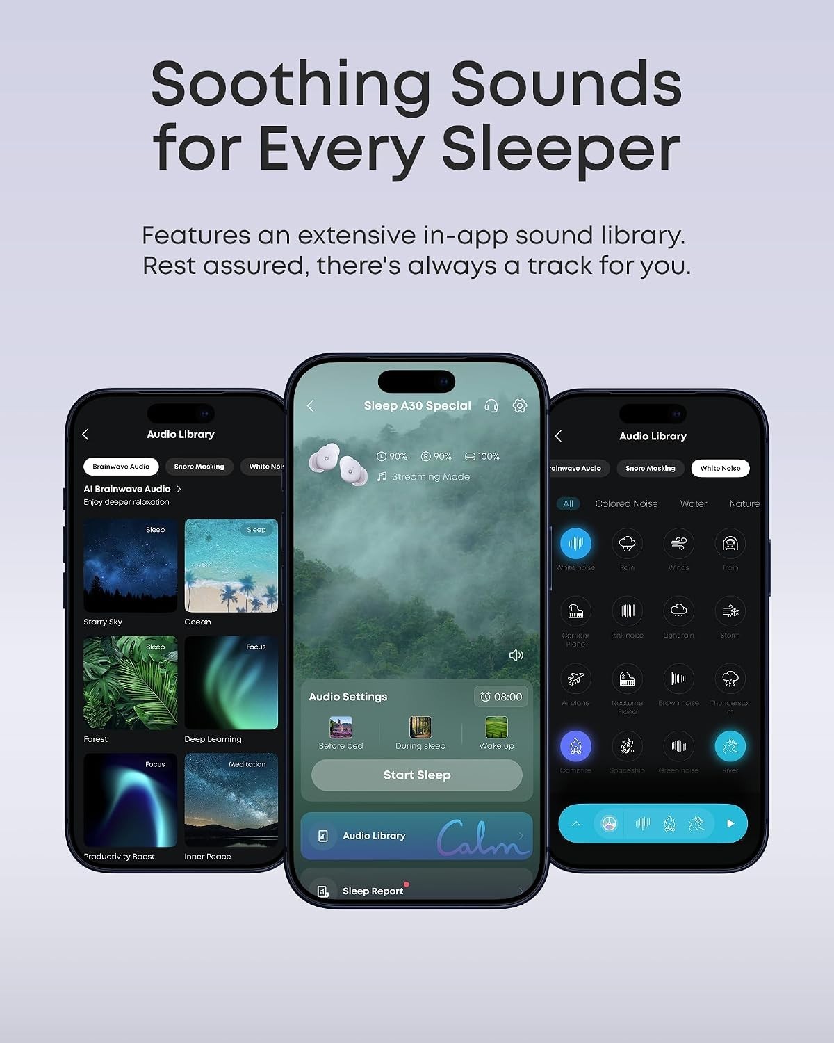 soundcore Sleep A30 by Anker Sleep Earbuds, Smart Active Noise Cancelling Sleep
