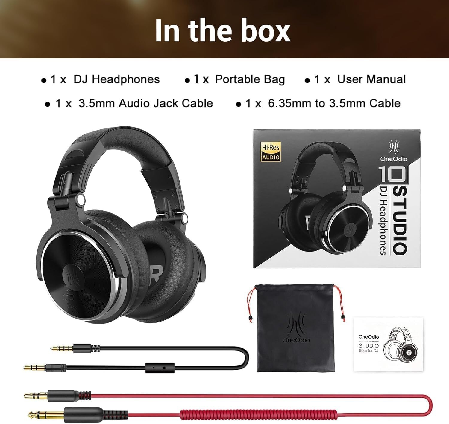 Premium Wired Over-Ear Headphones with Neodymium Drivers – Studio Quality Sound