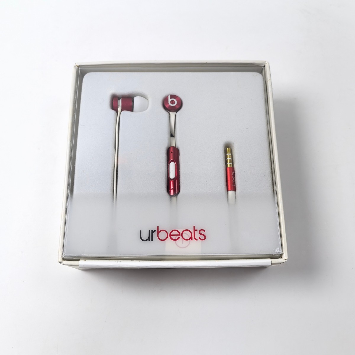 Beats by Dr. Dre UrBeats2 Wired Headphones In-Ear 3.5mm Jack Earbuds White Red