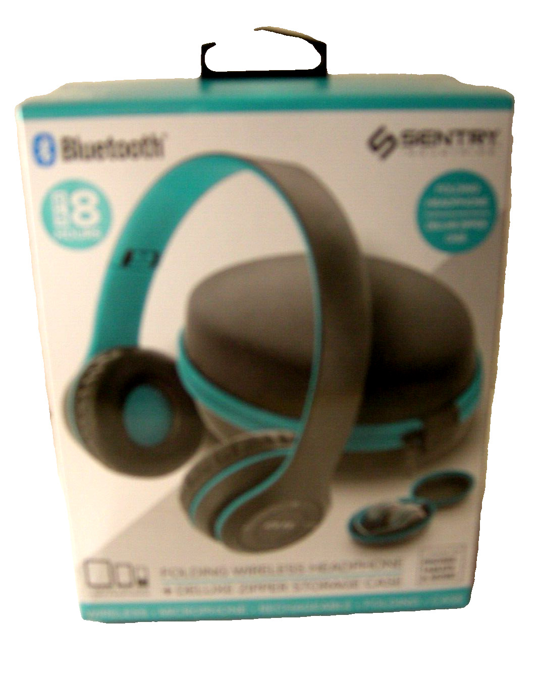 Sentry Folding Wireless Headphone + Deluxe Zipper Storage Case, Brand New