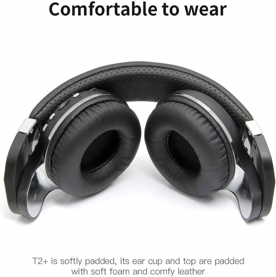 T2 plus Turbine Wireless Bluetooth Headphones with Mic/Micro SD Card
