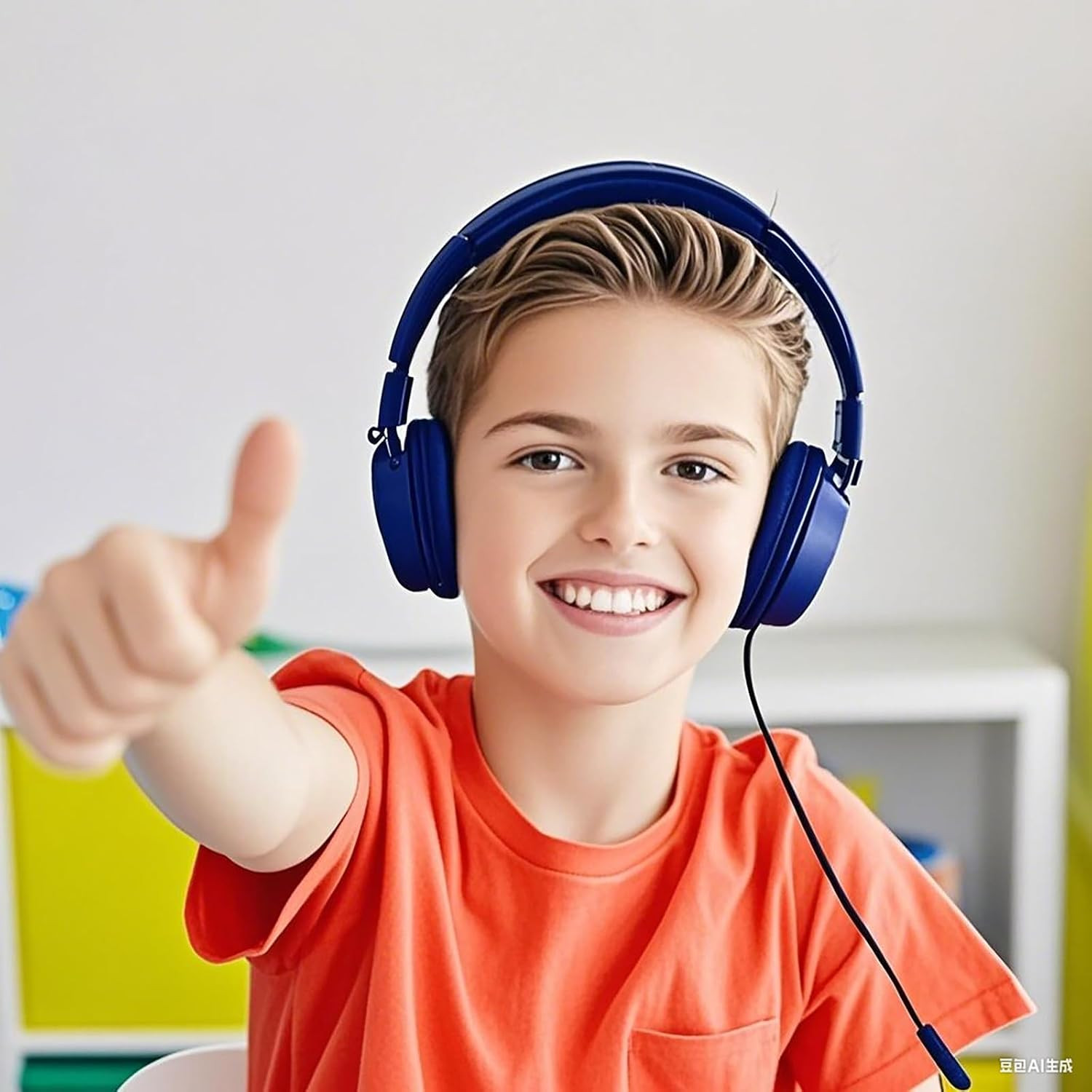 Olyre Kids Headphones, Toddler Headphones with Cord for School Plane Travel, Lig