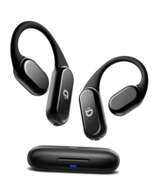 True Wireless Bone Conduction Earphones, OWS Open Ear Headphones with Charcoal