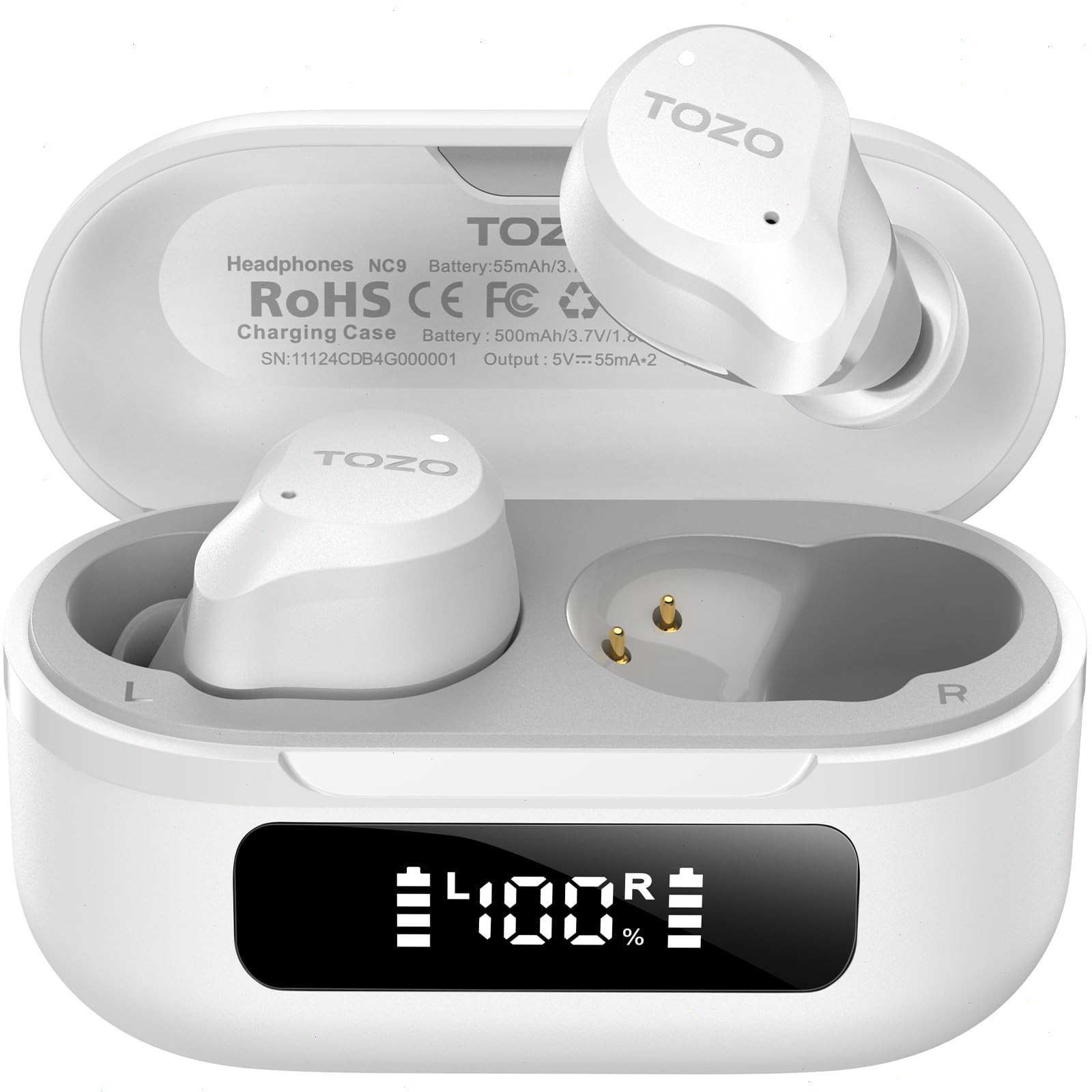 TOZO NC9 Active Noise Canceling Wireless Earbuds Waterproof Bluetooth Headset
