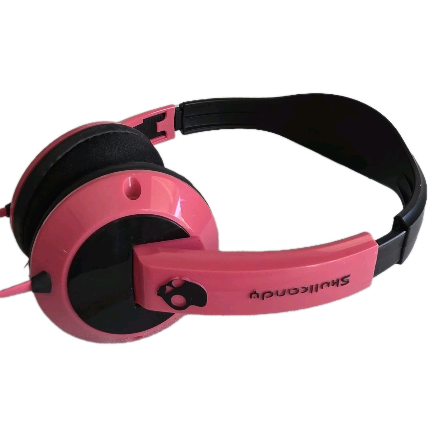 Skullcandy Uprock Wired On-Ear Headphones – Pink & Black – Tested & Working