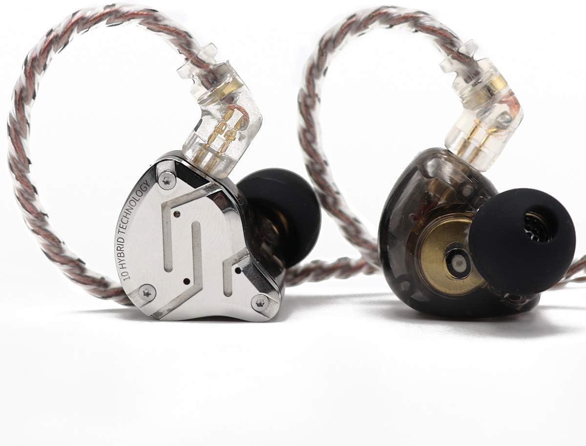 KZ ZS10 Pro Gaming Earbuds – Custom Fit, 26dB Noise Isolation, Detachable Cable