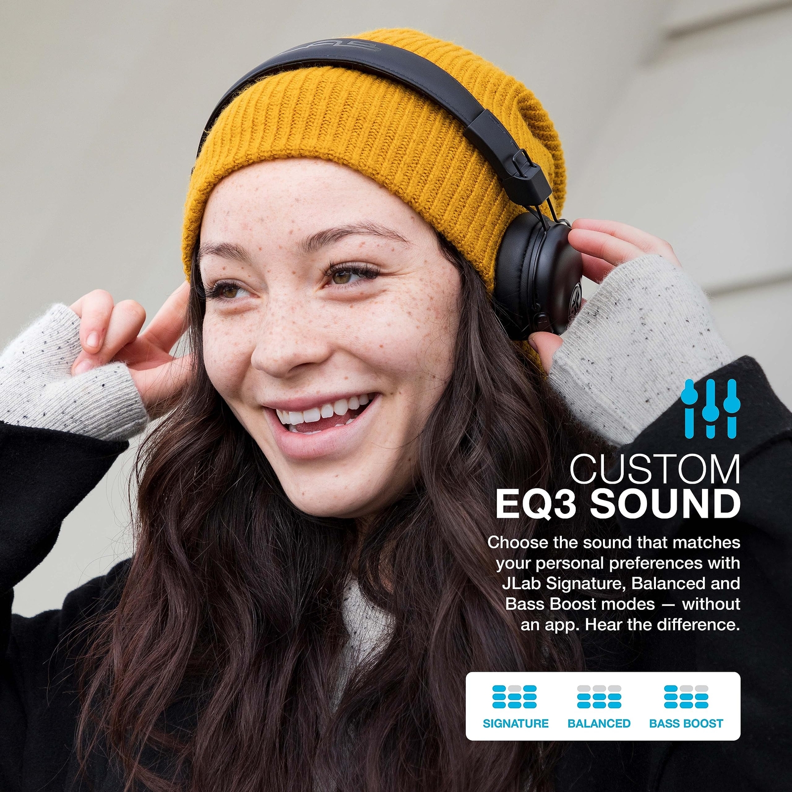 Bluetooth Headphones 30 Hour Playtime EQ3 Sound Wireless Control Lightweight
