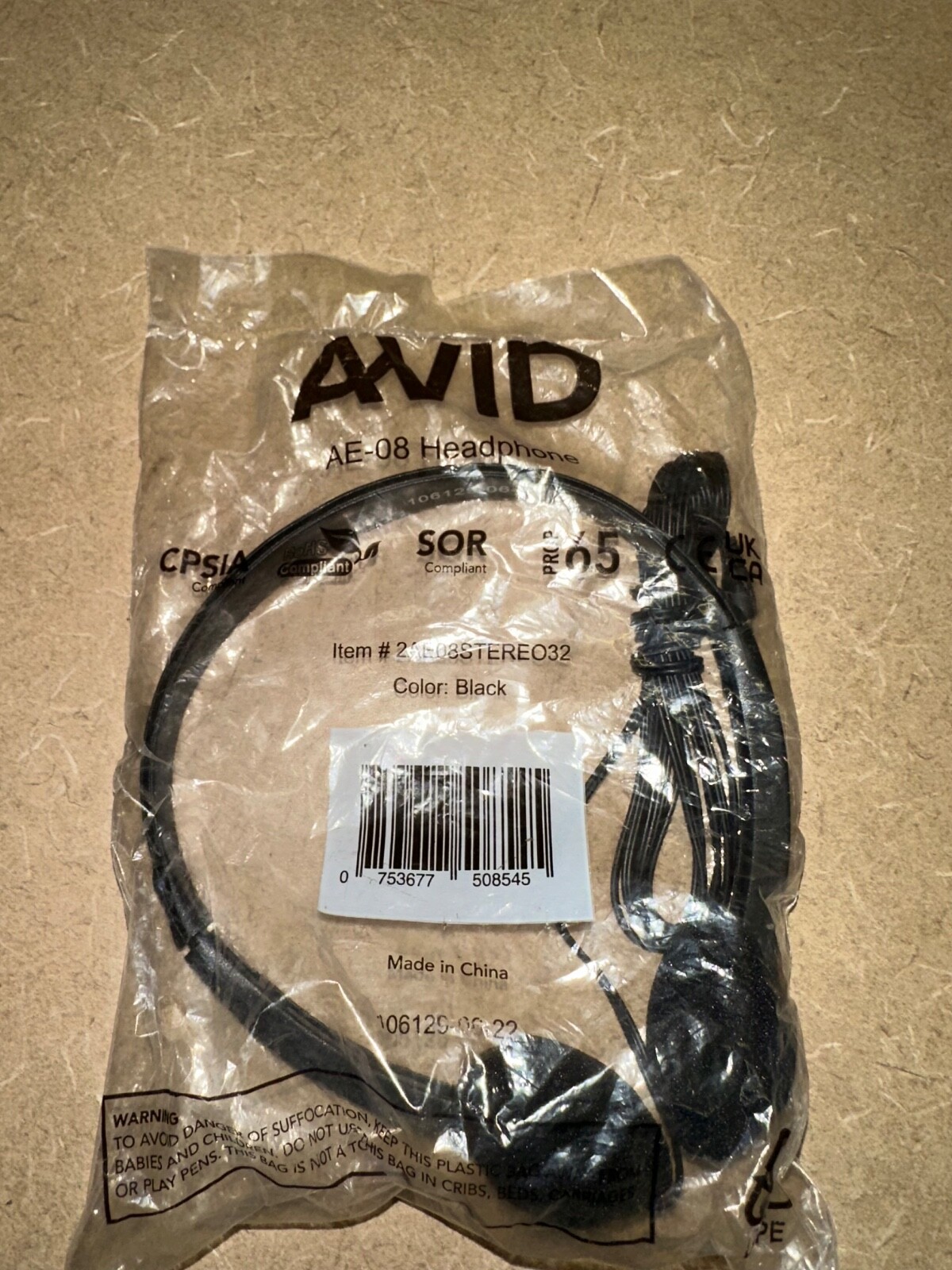 Avid Education AE-08 Single Use Lightweight Headphone with 3.5mm Plug new