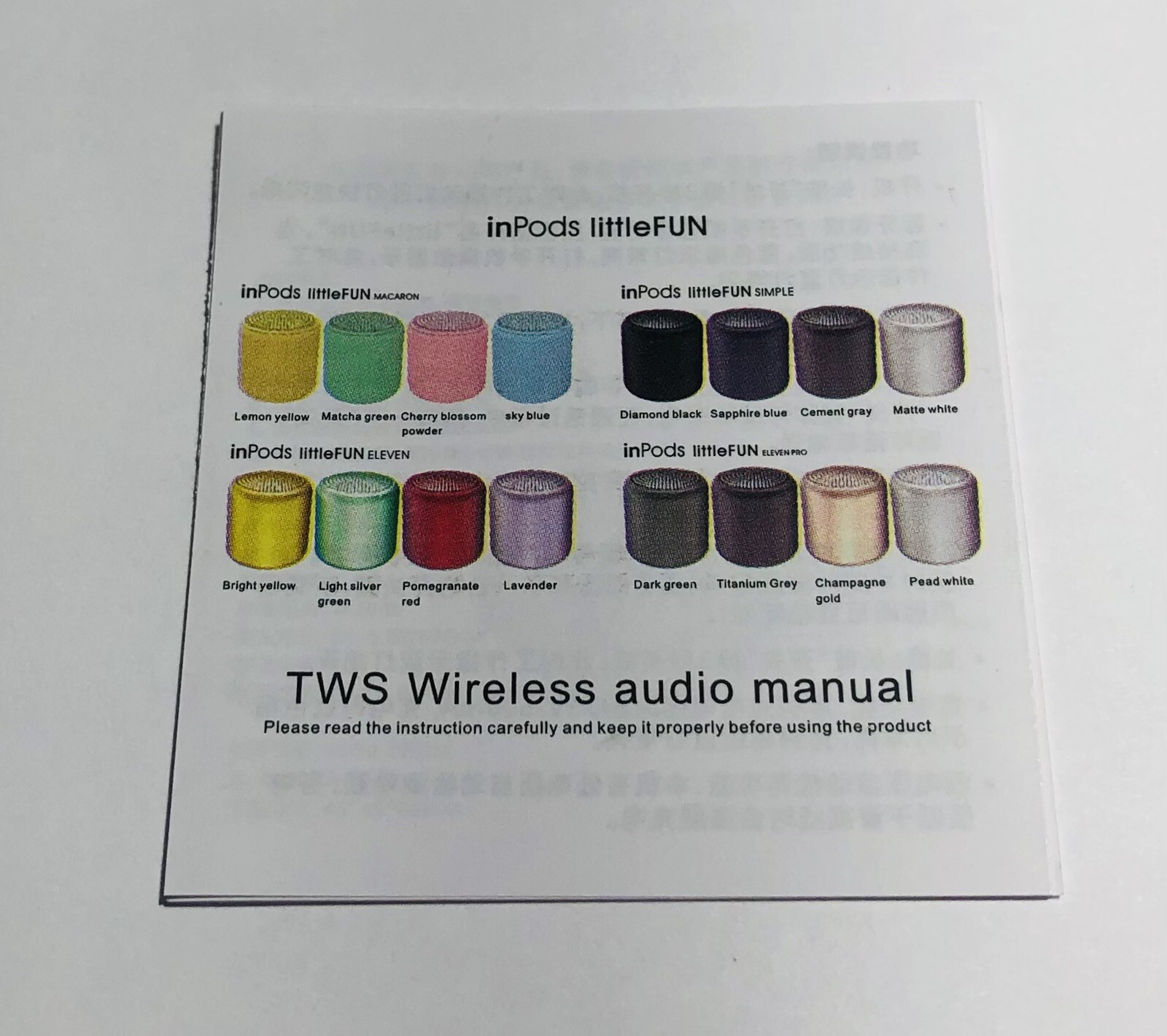 inpods Little Fun True Wireless Stereo TWS V5.0 Speaker Purple New In Box