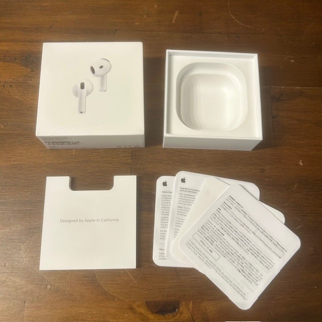 Empty Box Only – Apple AirPods 4 with Noise Cancellation & Manual A3055 A3056 A3