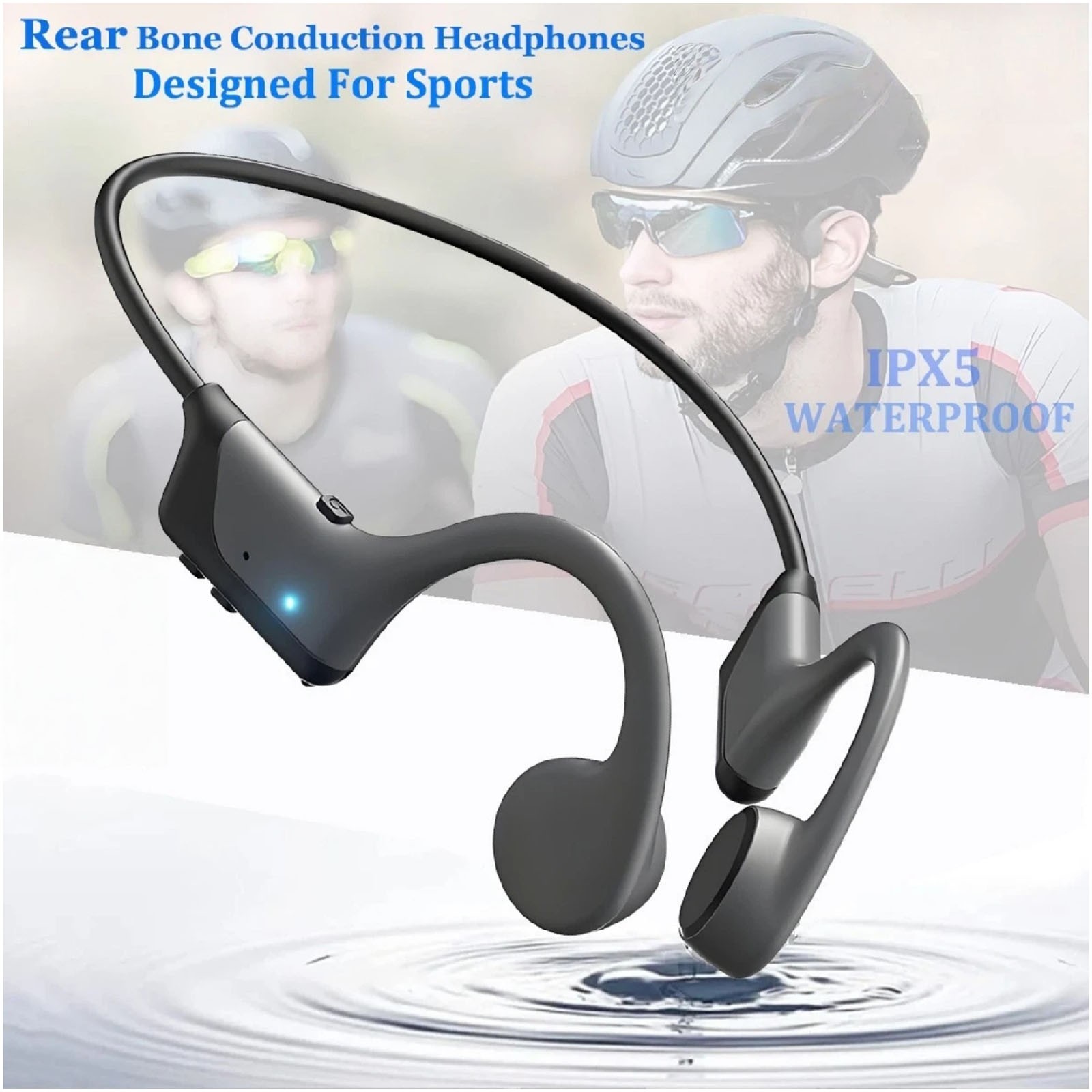 Open Ear Bluetooth Headphones Bone Conduction 5.4 IPX5 Waterproof for Fitness