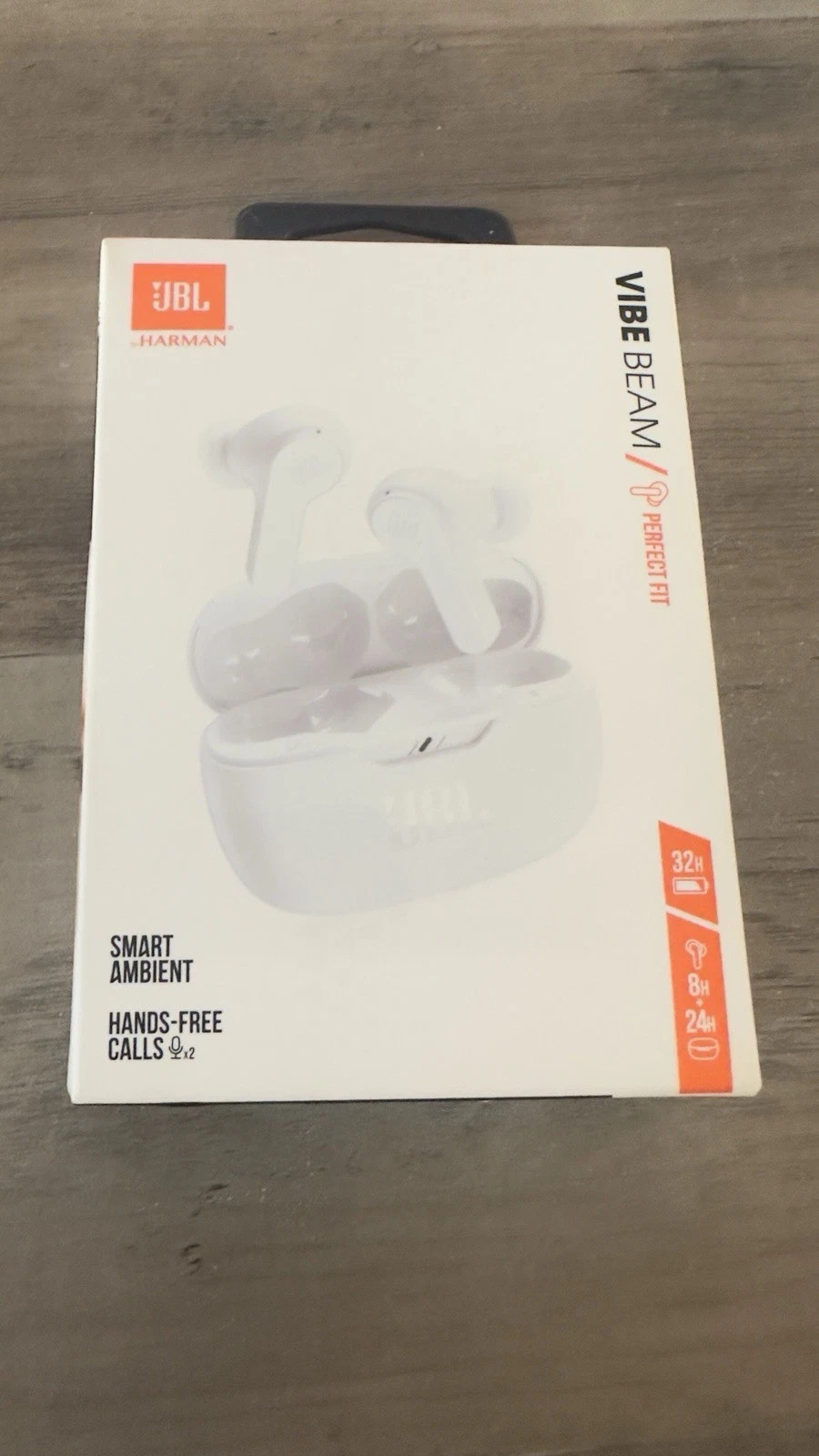 JBL Vibe Beam True Wireless In-Ear Headphones – White (JBLVBEAMWHTAM)