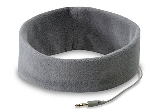 SleepPhones Medium Soft Gray Fleece Headphones for Sleeping and Relaxation