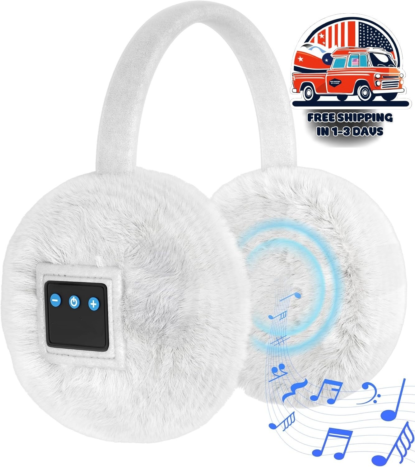 Orejeras De Invierno Calentadores De Orejas Para Música Bluetooth Suave US NUEVO
