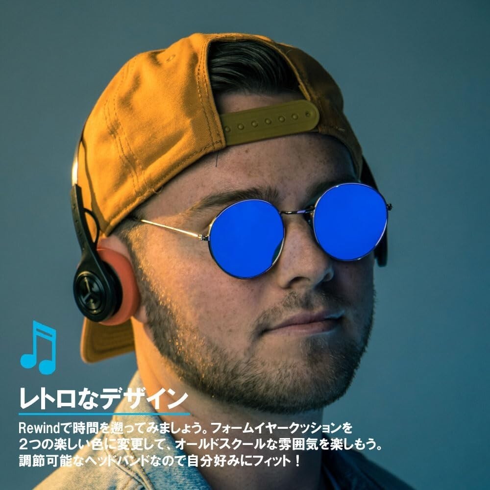 Throwback Wireless Headphones – Bluetooth 4.2 – 12-Hour Playtime – EQ3 Sound