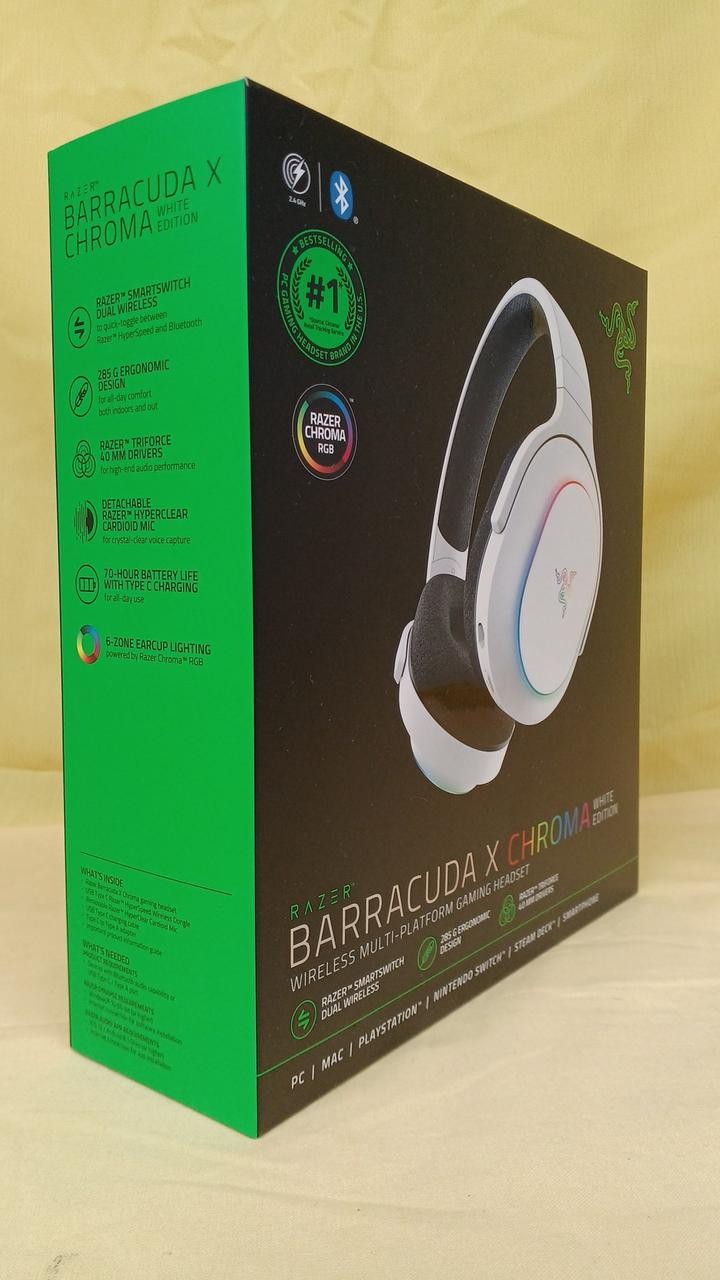 RAZER Barracuda X Chroma RZ04-05220200-R3M1 White Edition Gaming Headset, New