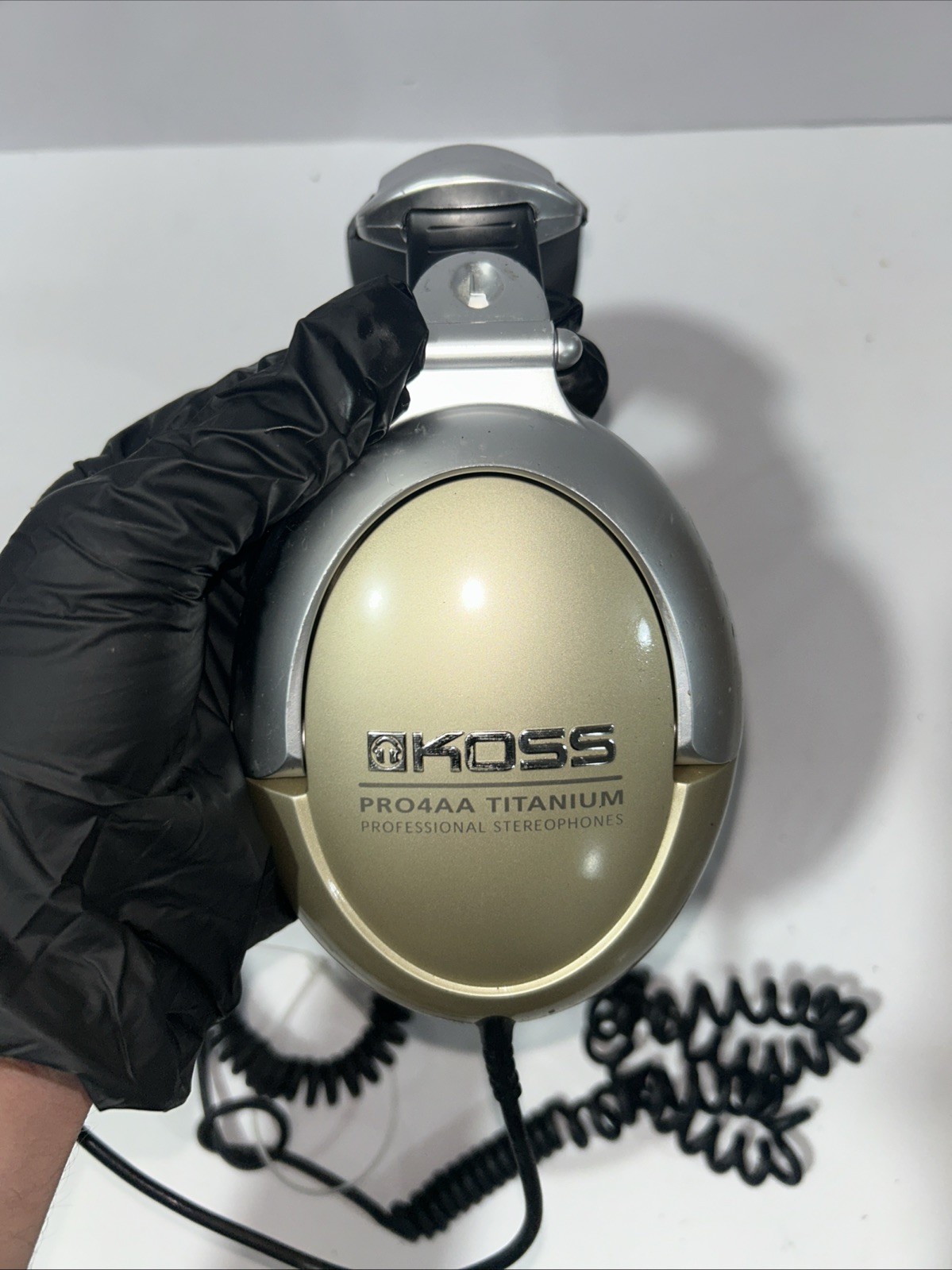 Koss Pro4AA Titanium Vintage Studio Headphones Coiled Cable